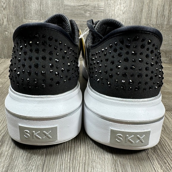 Skechers Slip-ins Sneakers Women 10 Black Rhinestone Platform NEW 185271 - Picture 6 of 8